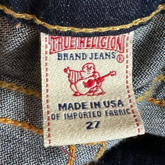 True Religion Jeans Womens Sz 27 Dark Wash Becca Flap Pockets Bootcut Red Label - Picture 11 of 12
